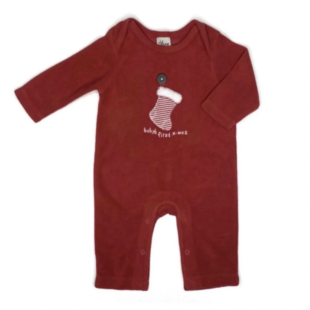 Old Navy Fleece First Christmas Romper‎